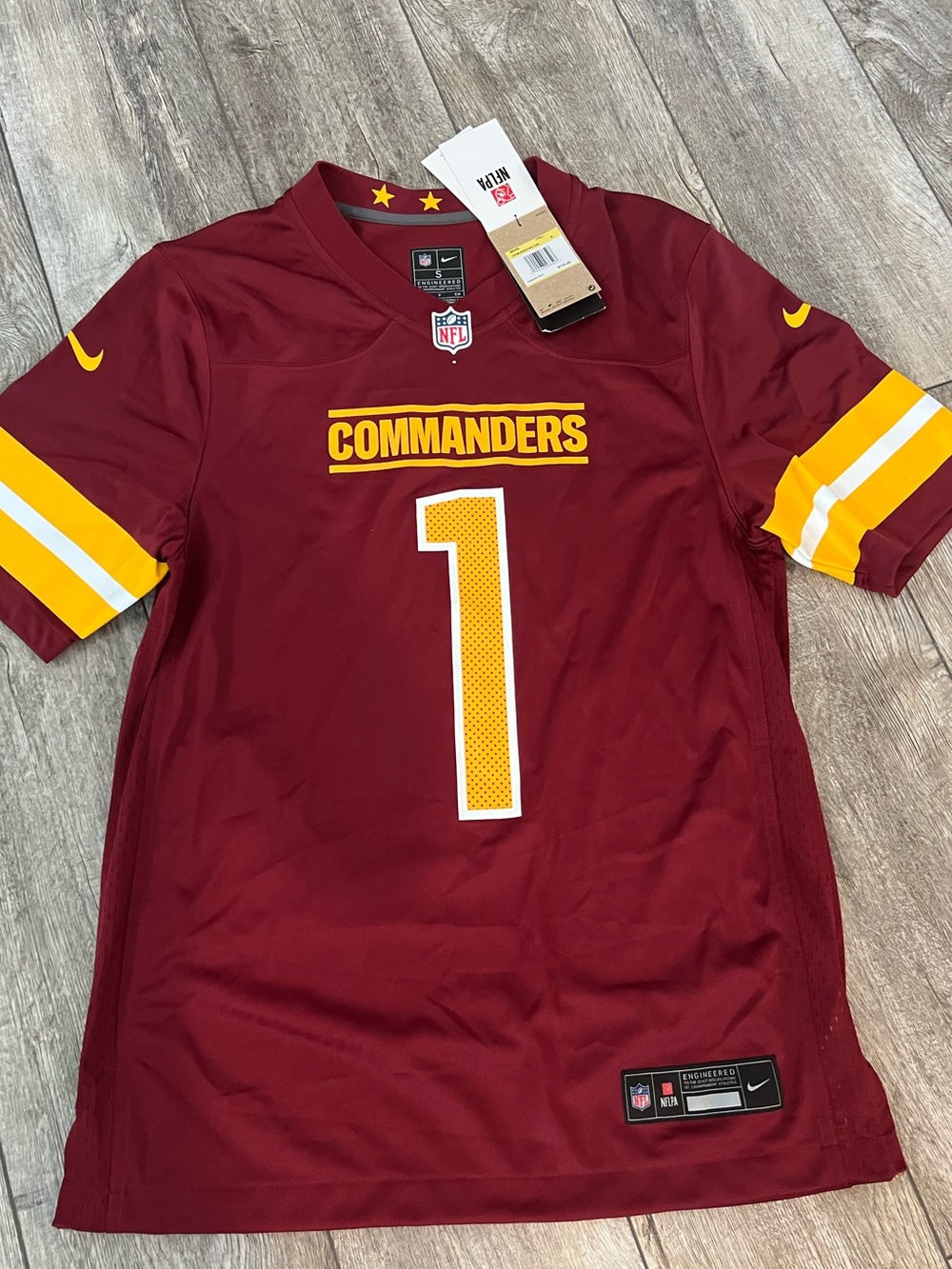 Washington Commanders -Samuel-Nike NFL Men's Burgundy Jersey with Gold Accents